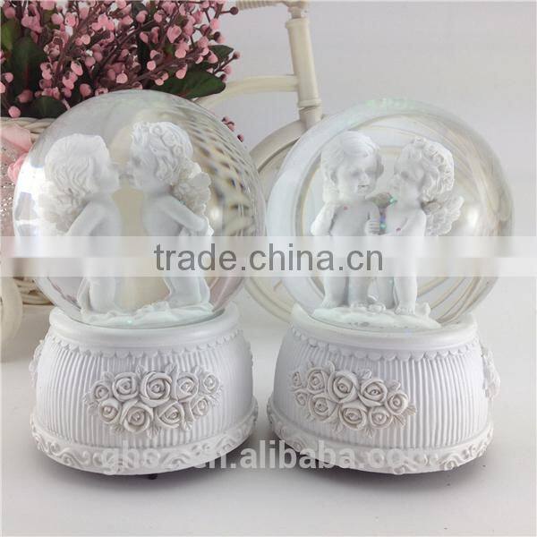 alibaba express resin angel baby crystal ball with light