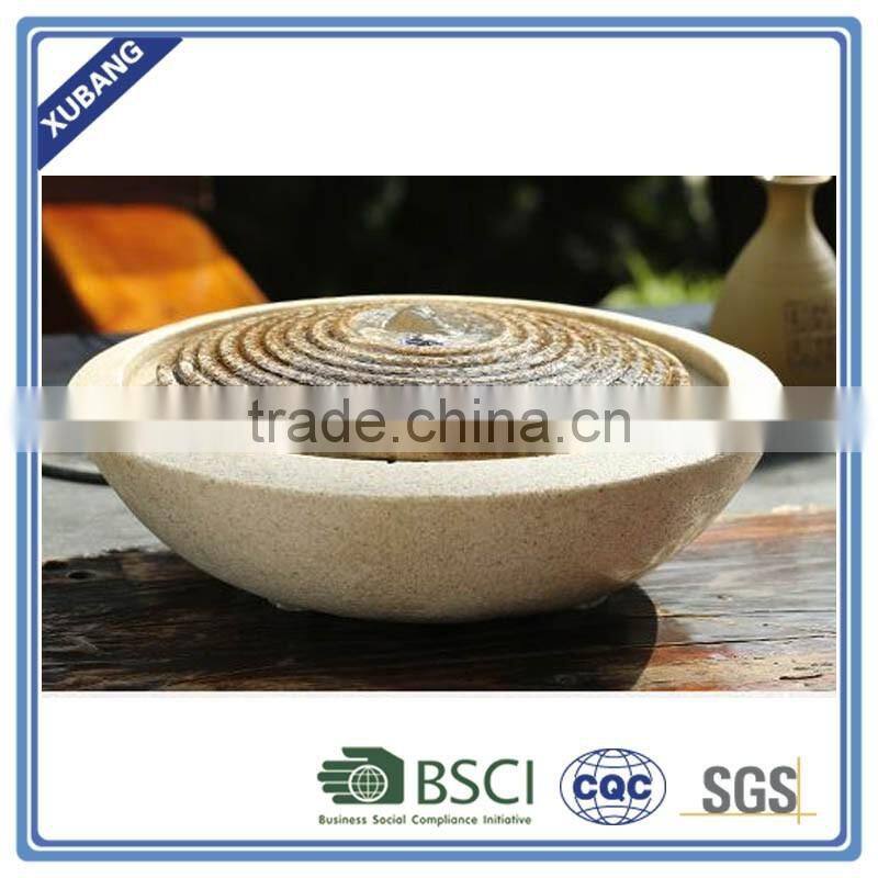 Garden outdoor water feature with LED light fiberglass fountain