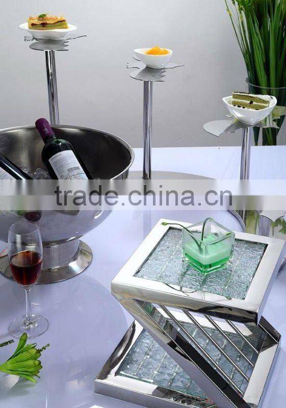 Stainless steel buffet display shelf