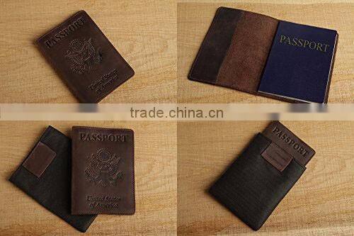 Leather Passport Cover - Holder - for Men & Women - Passport Case