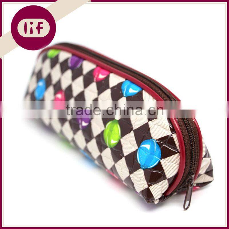 Chic Stone Pattern Candy Printing PP Pencil bag, With Candy Printing PP Pencil Bag, Glossy PP Pencil Bag