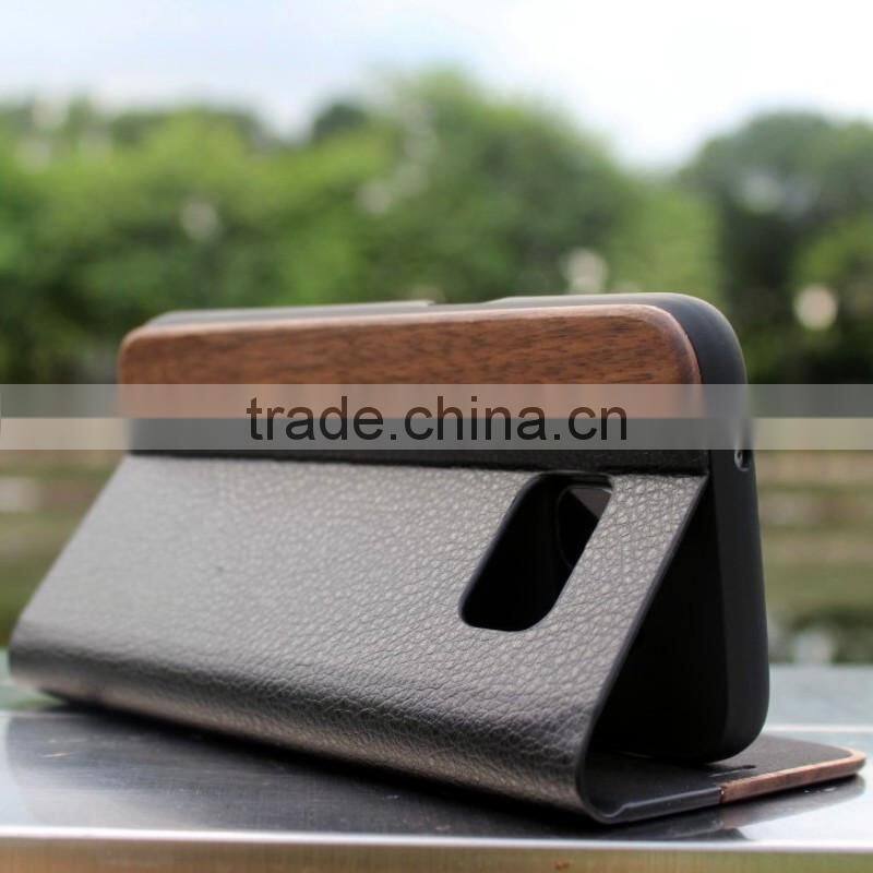 Classical Chinese walnut/bamboo/rosewood/cherry card bumper/pocket cell phone case for Samsung