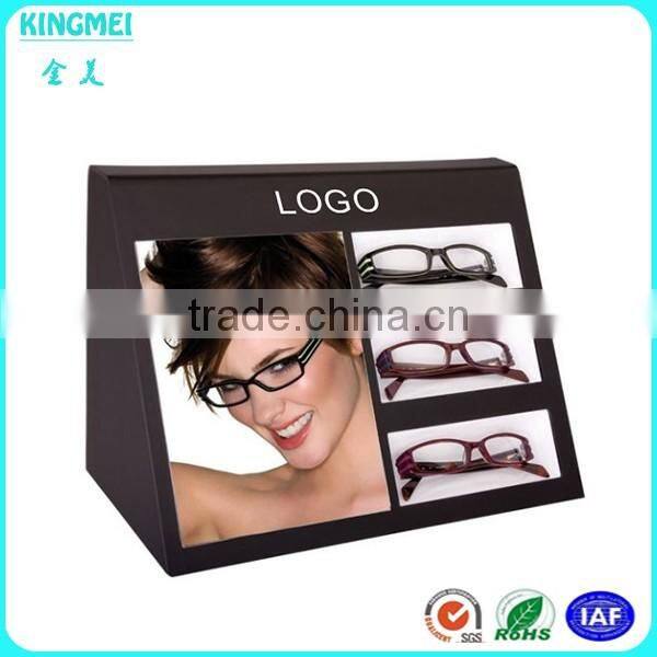 Table Top Acrylic Eyeglasses Display Shelf,Eyewear Display with Logo Top