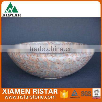 Cheap round marble stone bathroom basins and stone sinks RST-RB066