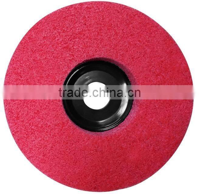 High quality cheap custom non woven nylon polishing wheel for metal and wood
