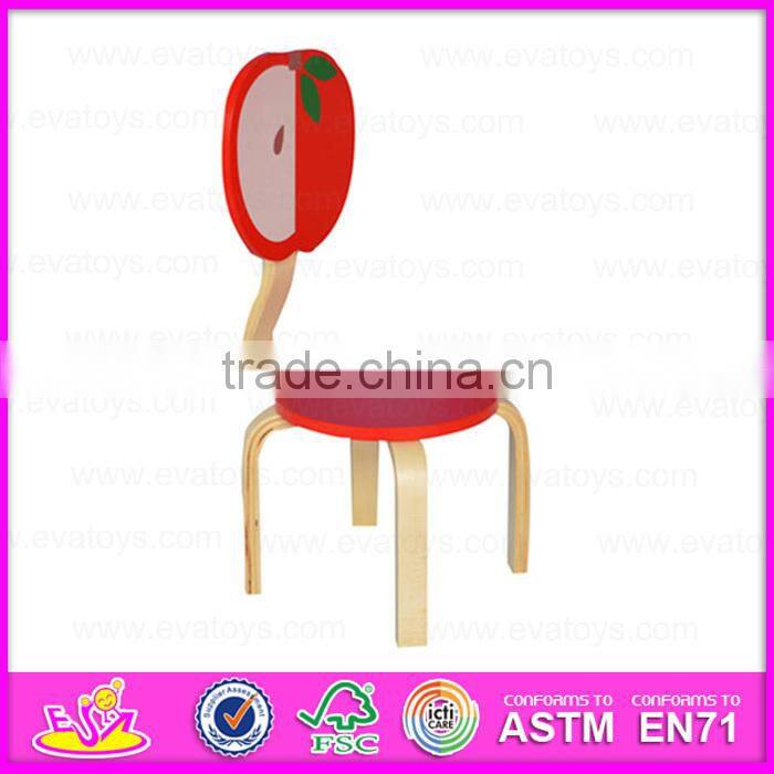 2015 Solid wood kids table and chairs for preschool,children wooden table and chair,Apple design wooden toy table chairs WO8G142
