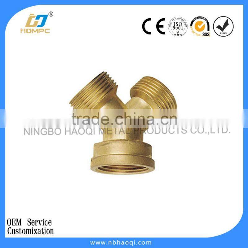 y tee copper pipe fitting copper male hose fitting