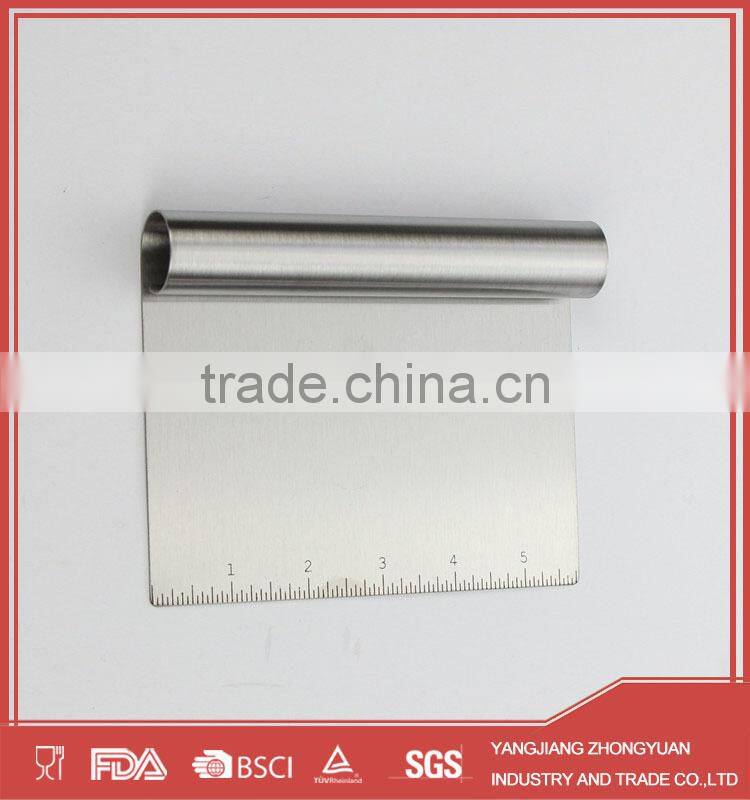 Non-stick stainless steel dough scraper with scale