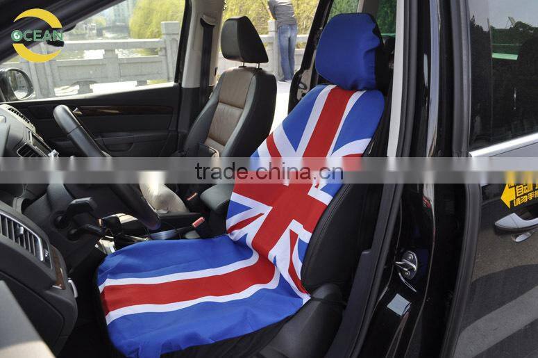 Professional fancy designer UK flag printing car seat cover