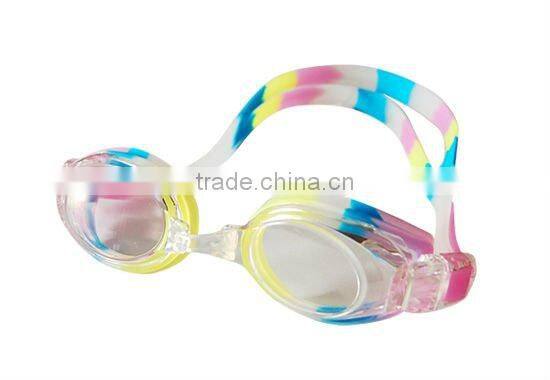Fashion silicone sport waterproof near sighted swim glasses