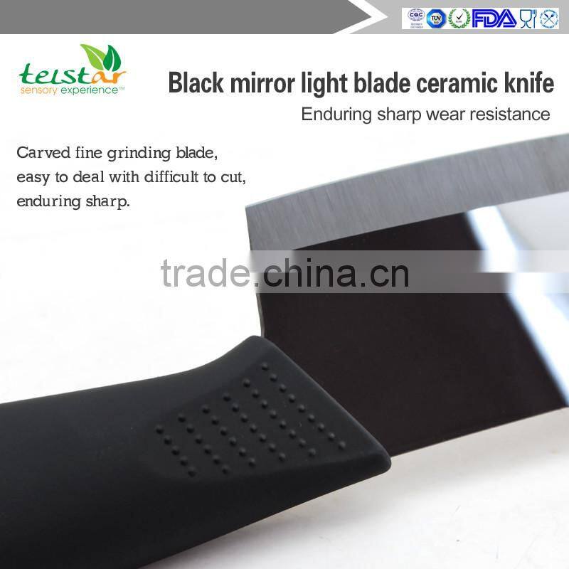 Manufacturers selling 8 inch mirror light black ceramic knife, sharp wear-resistant is not easy to rust