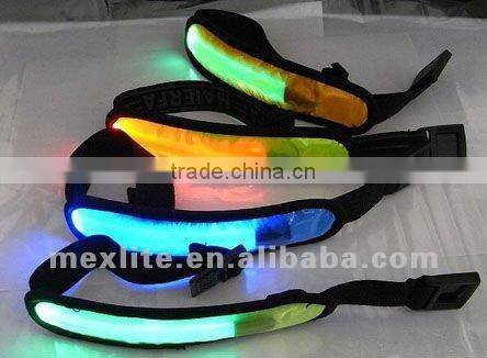 Various Colour LED Light Reflective Sports Flshing Wrist Band