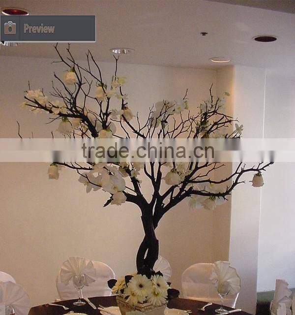 Homemade wishing tree and christmas tree for wedding table setting