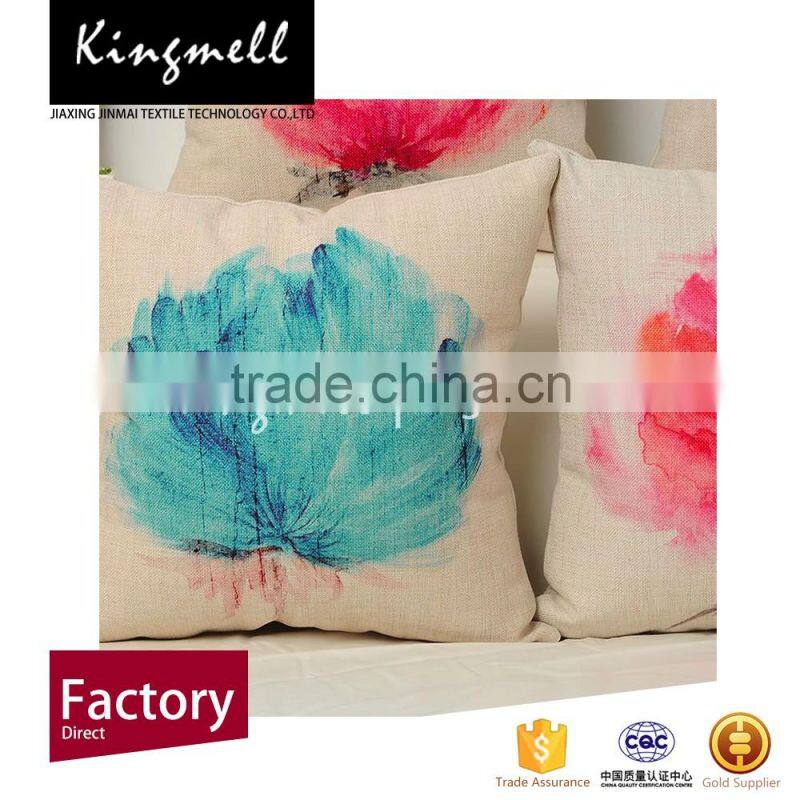 Wholesale custom printed cushion cover pillow case with fancy style