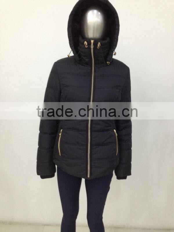 poly-fill jacket for lady winter jacket hooded jacket