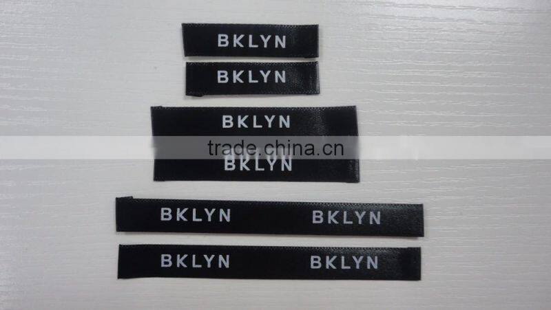 Custom satin printed label, neck label, care label