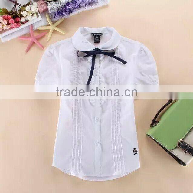 Girl's School Uniform Shirt Short Sleeve International School Uniform Summer School Uniform