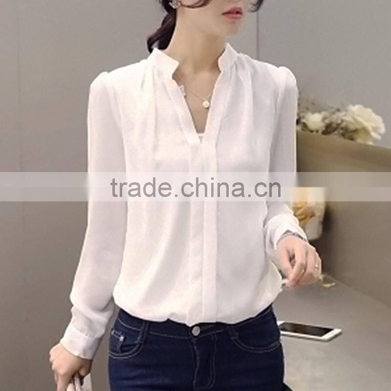 made to measure snow white cotton loose shirt for elegant lady