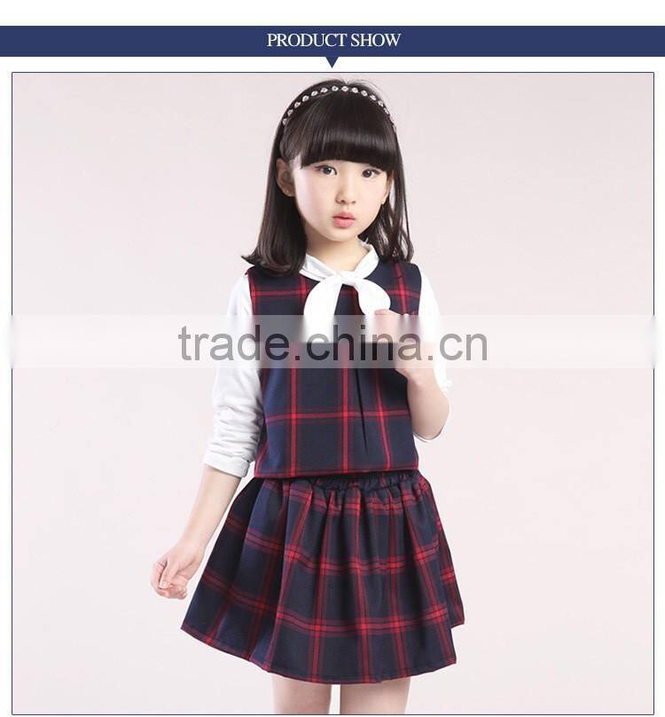 Girls Check Dress School Uniform Manufacturer Guangzhou China