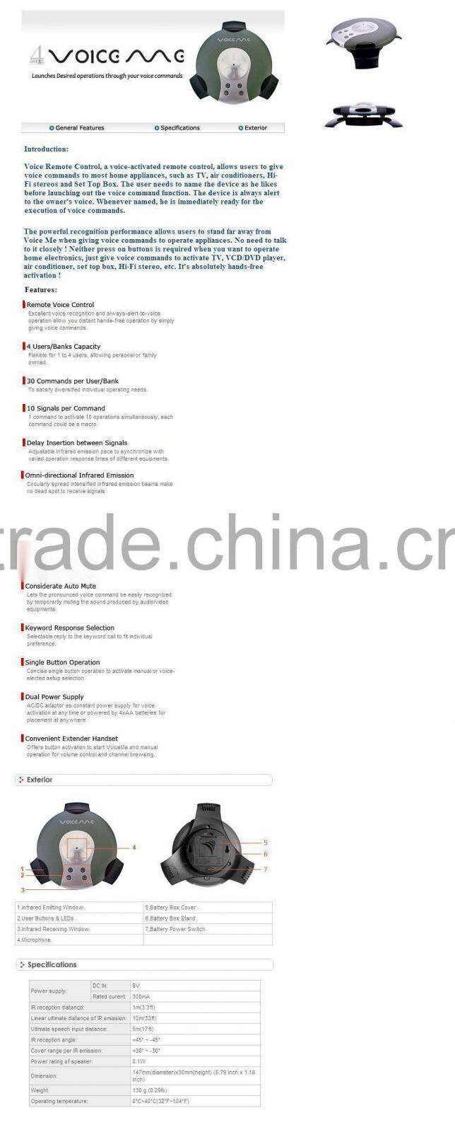 Stocklot electronic Voice Remote Control Allows users to give voice commands to most home appliances