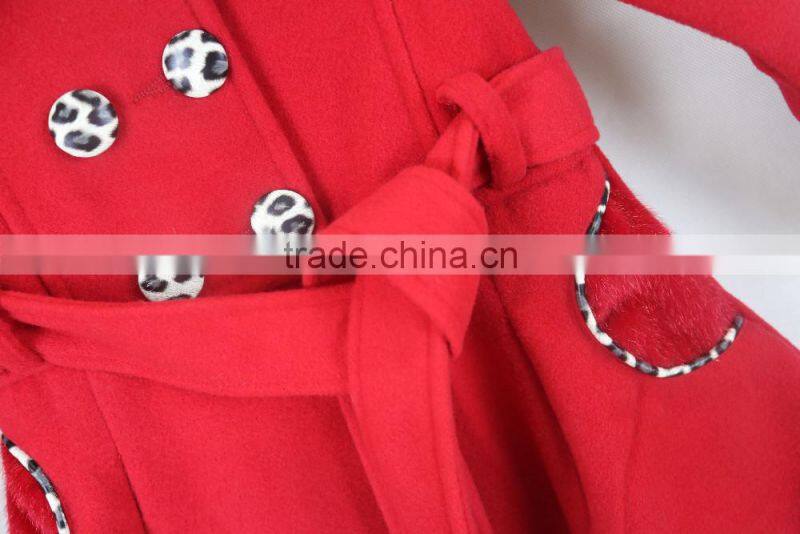 2016 New Warm Autumn Winter Girls Woolen Coats Jackets For Children Outwear Clothing