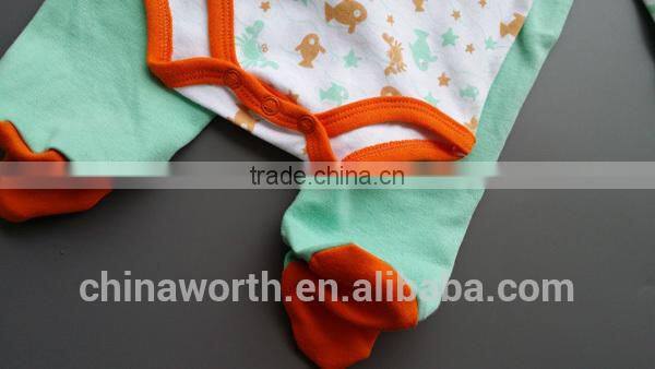 2015 boy 100% cotton baby jumper set baby long romper newborn baby clothes