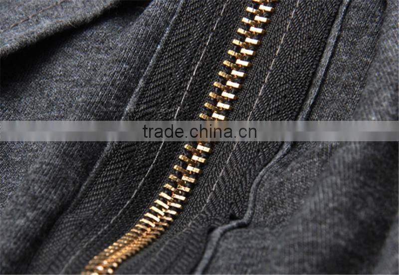 Cotton Trench Coat Women Autumn Winter Hoodied Overcoat Female Zipper irregularity Cardigans Grey Black Color Plus Size