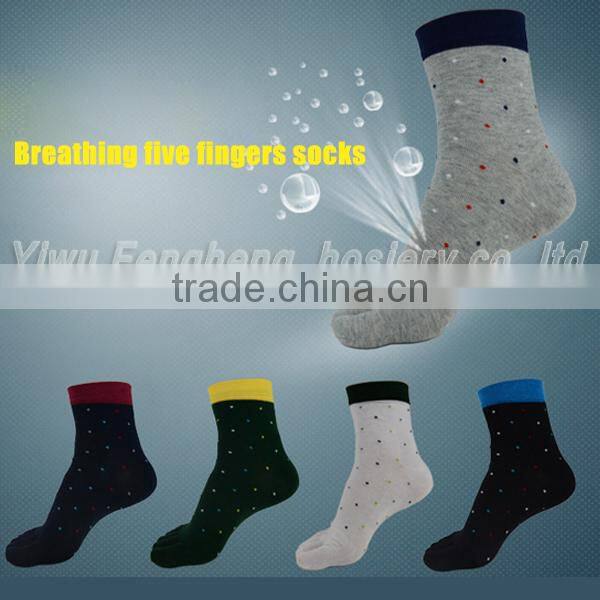 Comfortable cotton men five fingers socks