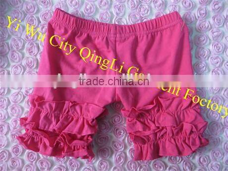 Newest Baby Double Ruffle Short Design Super Soft Cotton Kids Orange and Black Trouse Toddler Girls Halloween Outfit