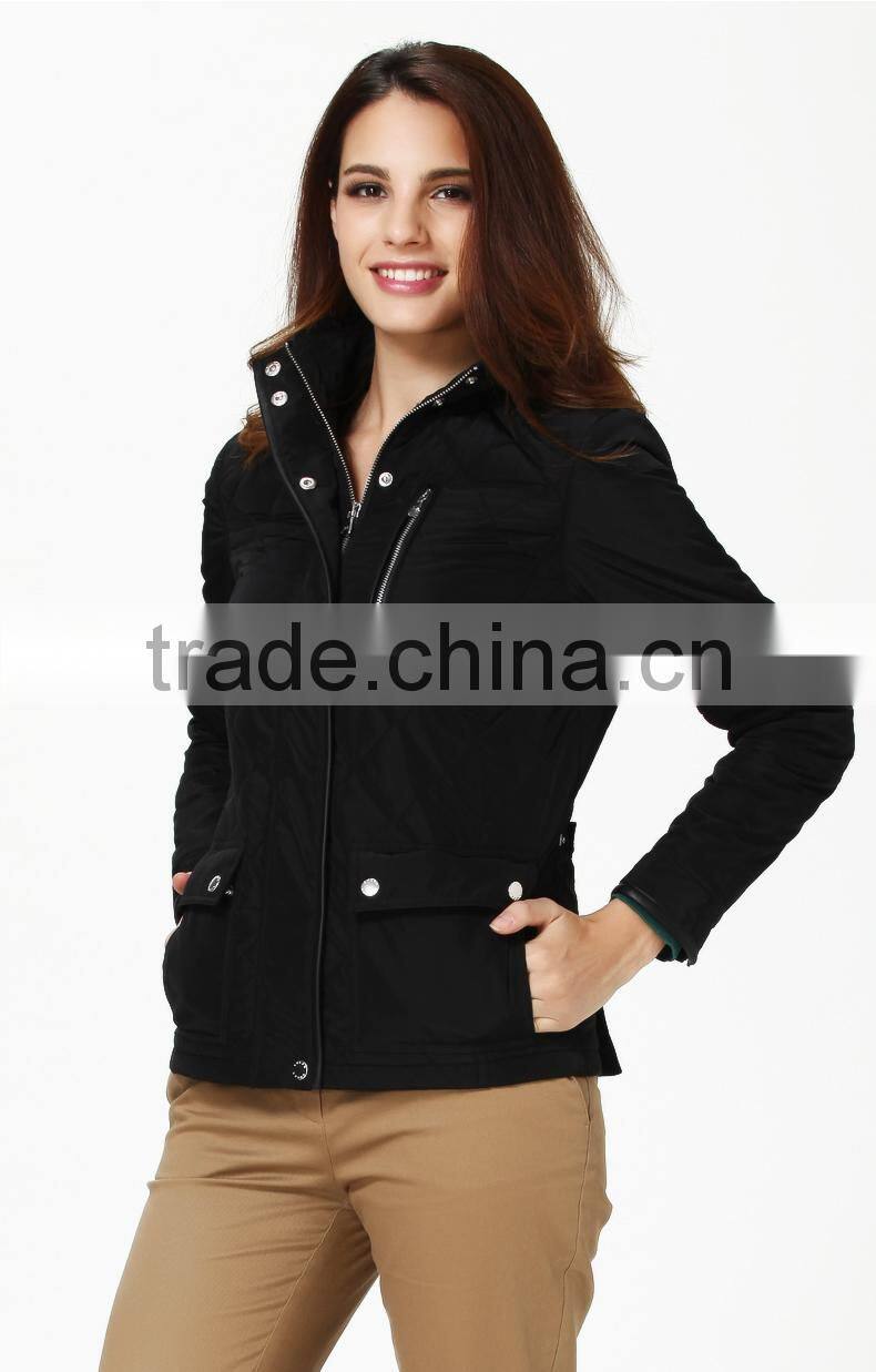 Best Popular Ladies Quilting Short Jacket With Stand Collar