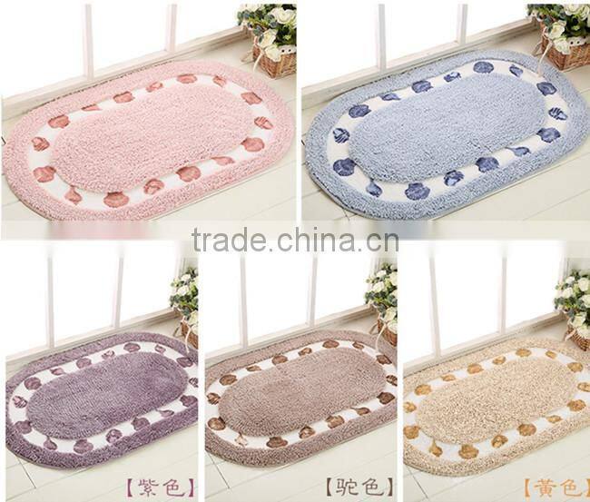 100%cotton comfortable anti slip mat for bathroom