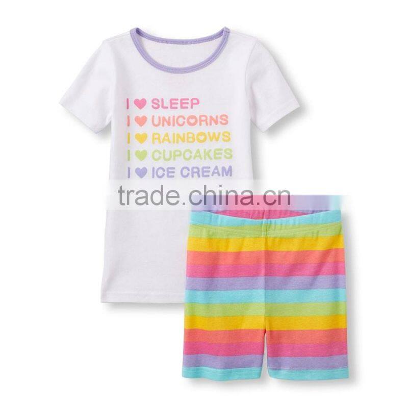 Girls Poodle printed short pajama set