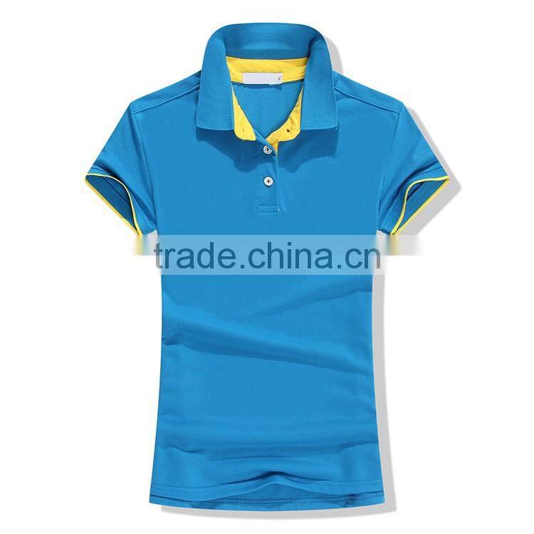 T shirt manufacturing china 100 cotton custom ladies polo shirt