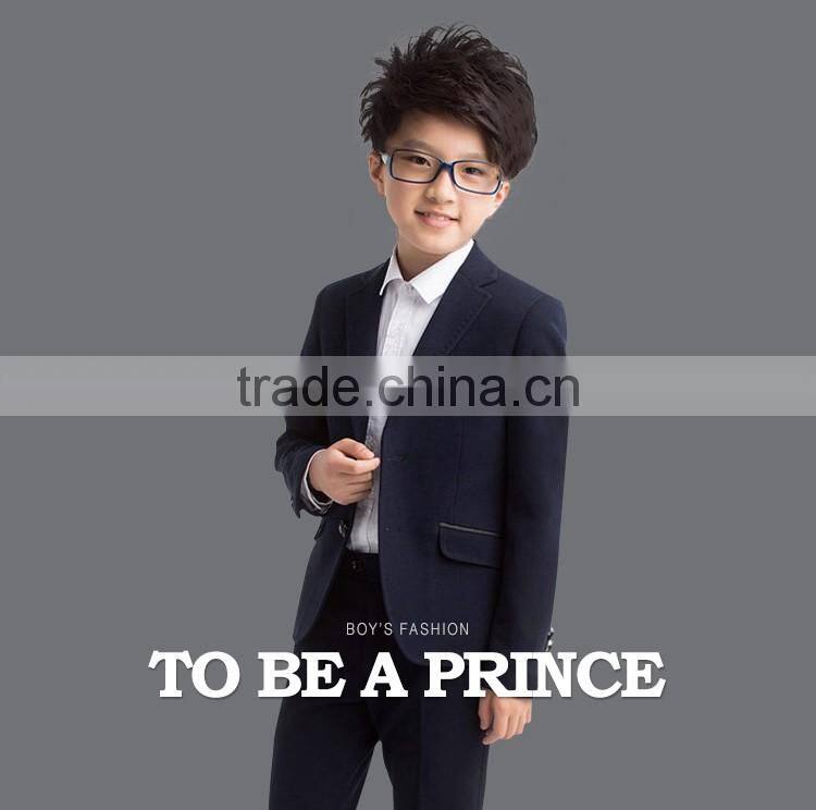 2016 fashion ELPA Black boys suit set kids suits blazer