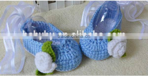 2014 top sales soft sole prewalkers cotton yarn baby shoes