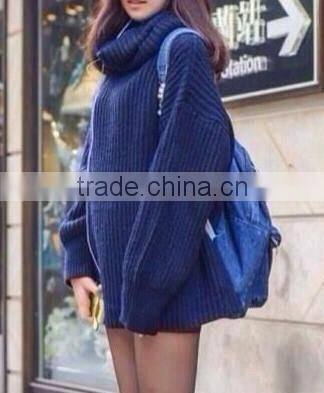 Runwaylover New Fashion 2017 Ladies Turtleneck Loose Knitted Sweaters