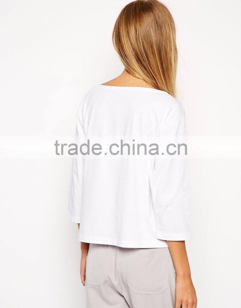 Top with Long Sleeves and Pocket