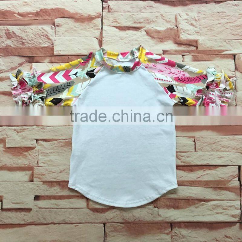 wholesale children's ruffle raglan boutique clothing best selling products 2016 in usa
