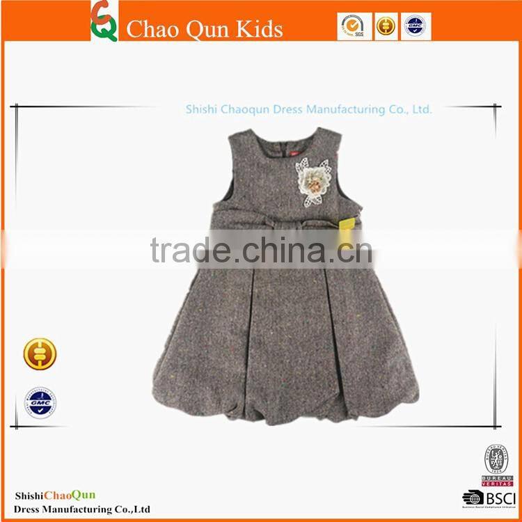 New design puffy kids one piece party kids dress