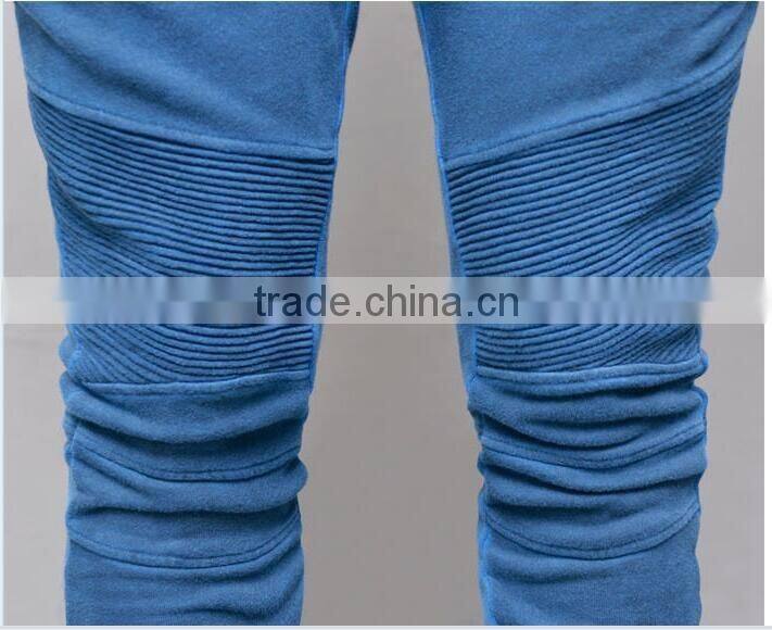 Mens Stone Wash Slim Navy Jogger-Sweatpants