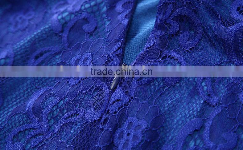 Fashion Deep V Neck Backless Maxi Long Dresses Lace Sexy Women Prom Dress for Sale