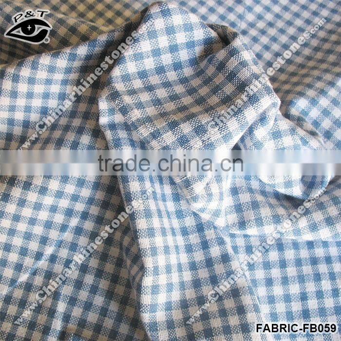 New Fabric Scottish Check Pattern Fabric 4x4mm Light Blue Color Pure Cotton Fabric