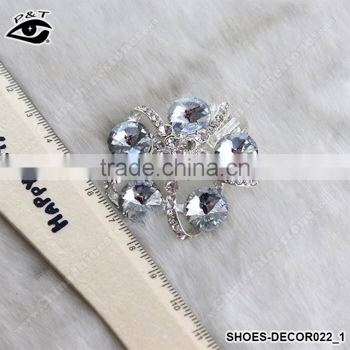 Fashion sandal shoe ornament handmade flower rhinestone ornament for high heel shoes