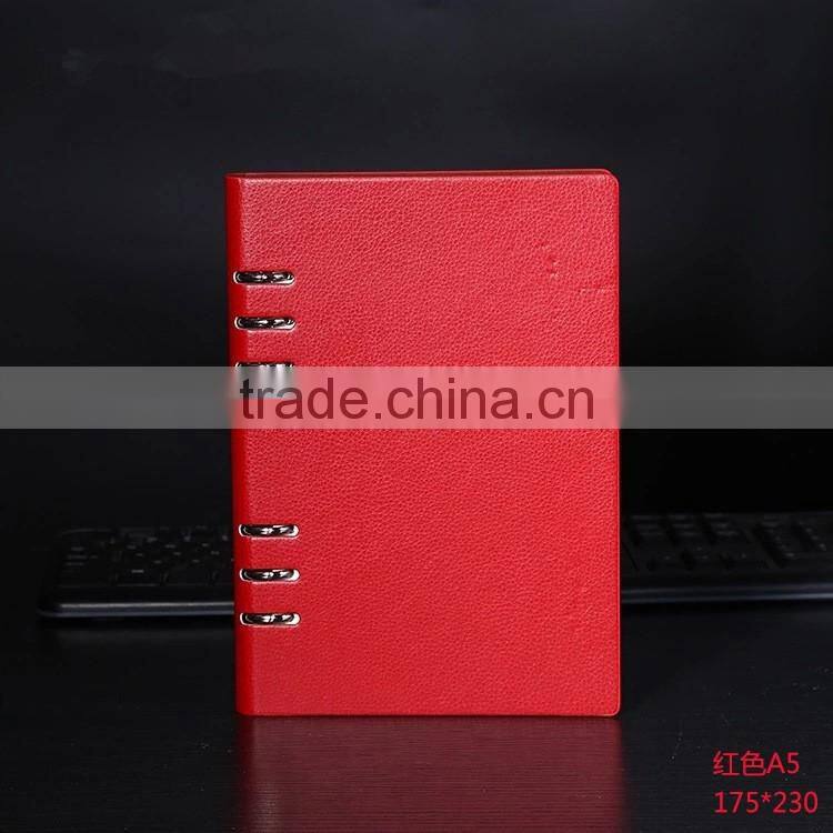 Wholesale customized A5 PU leather notebook office school notebook