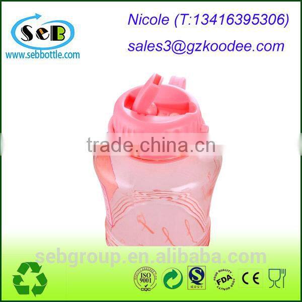 TRITIAN plastic water bottle, sports water bottle for travelling ,cheap drinking water bottle with straw