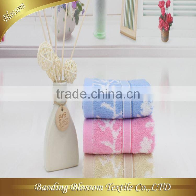 textile china wholesale comfortbale bamboo fiber jacquard yarn dyed children towel 25*25cm