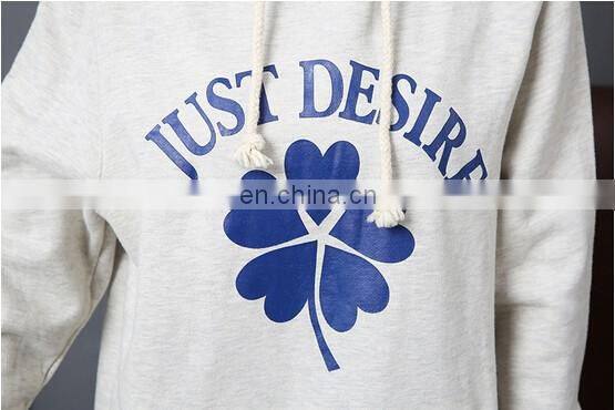 Cheap Women's Fleece sweatershirt Kangaroo pocket long sleeves fleece jacket Sweatershirt Terry hoodie with rubber print
