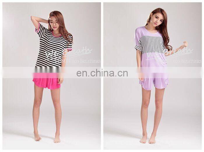 Bamboo Fiber shorts pockets on side drawstring waist homewear