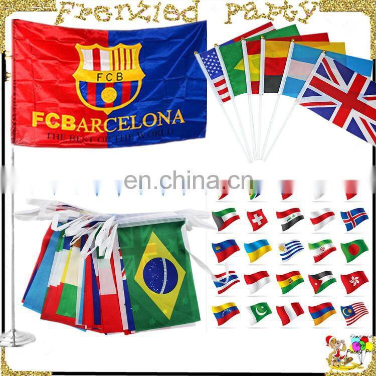 Hand flag yellow green brazil flag FGF-0007