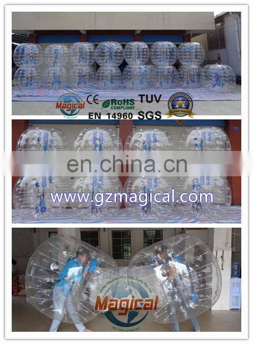 1.0mm PVC playing inflatable bubble balls inflatable bumper ball